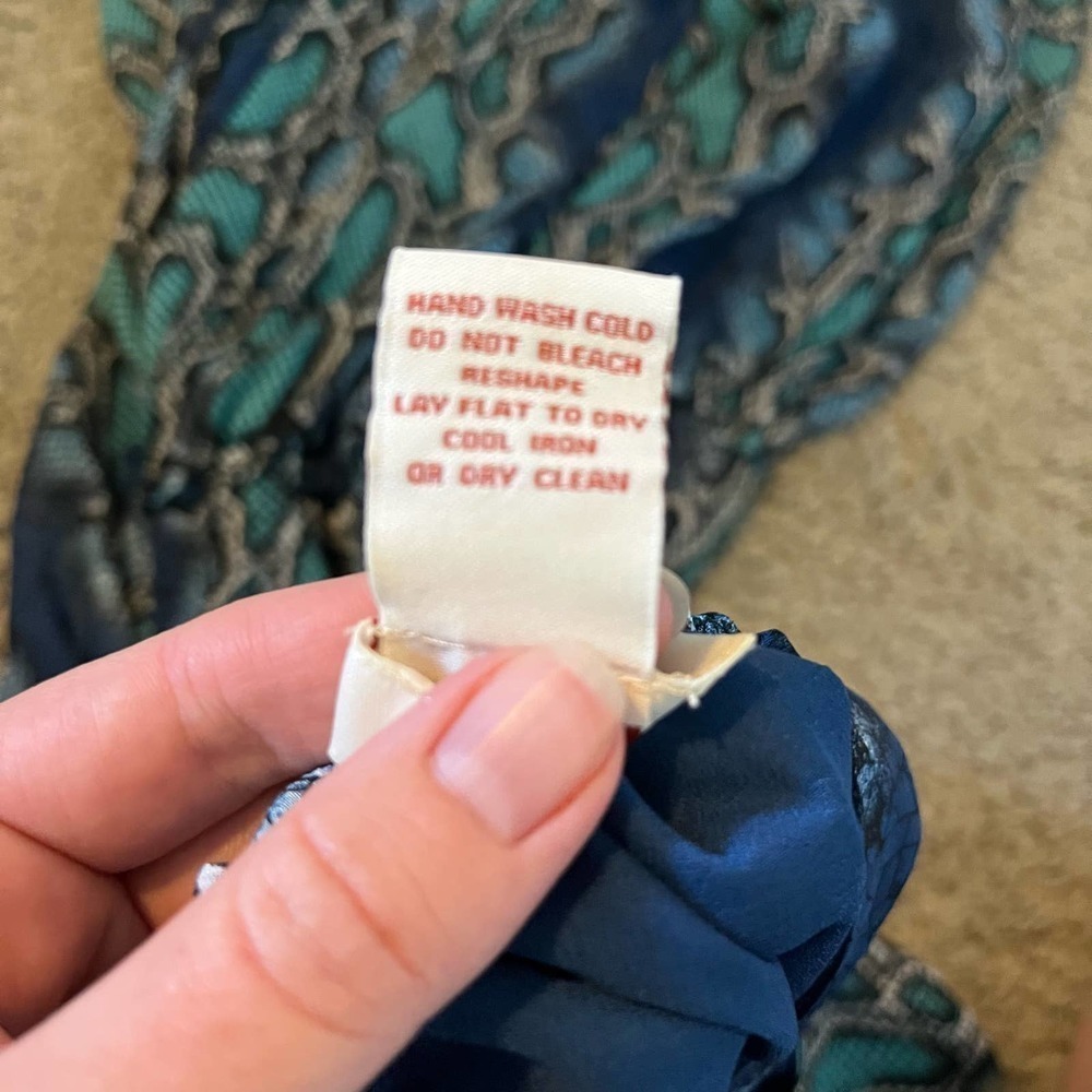 Sundance Blue Python Snake Print Halter Dress Wom… - image 3